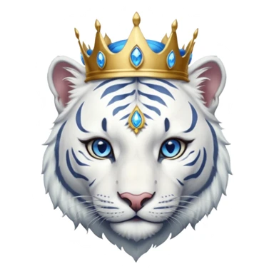 ESO Female white tiger khajiit leader of the umbral rose, blue eyes, blue 'third eye' gem, something symbolizing leadership ruling sticker