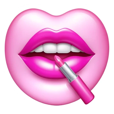 pink lipgloss sticker