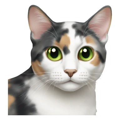 Dilute calico cat green eyes sticker