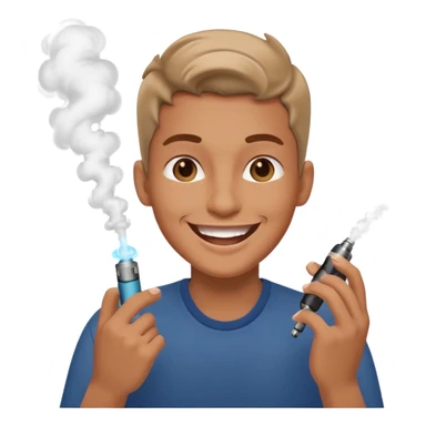 Vape dancing like a kid and happy sticker