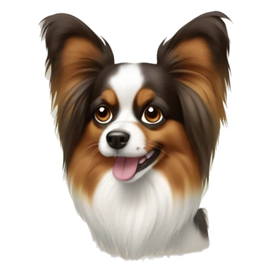 Papillon dog a general sticker