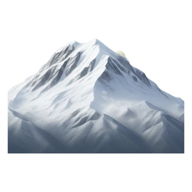 A mountain with a dusting of snow on its summit sticker