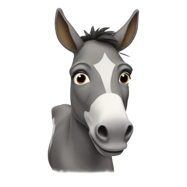 Donkey with a mustache sticker