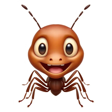 Cinematic Cheeky Ant Portrait Emoji, Head tilted dramatically with an exaggeratedly shocked expression, featuring a diminutive, agile body with wide, comically expressive eyes full of playful disbelief and subtly animated antennae, Simplified yet hilariously expressive features, highly detailed, glowing with a slightly sassy earthy glow, high shine, dramatic yet playful, stylized with an air of cheeky insect mischief, soft glowing outline, capturing the essence of a meme-worthy ant that looks ready to scurry its way into viral fame! sticker