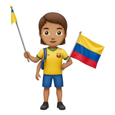 Persona con la bandera de Colombia  sticker