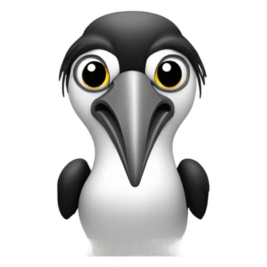 Black and white grainy cyber pelican sticker