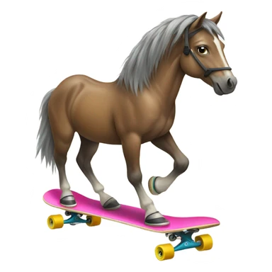 horse on a skateboard  sticker