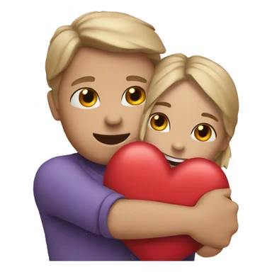Hug heart in background sticker