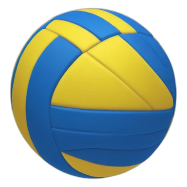 blue-yellow volleyball ball sticker