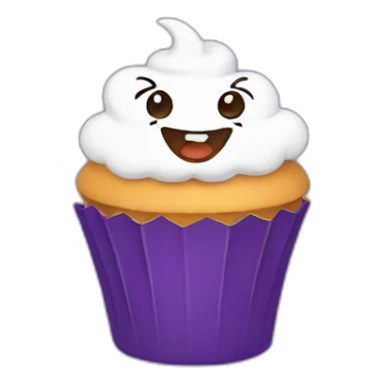 Happy cupcake with bats sticker