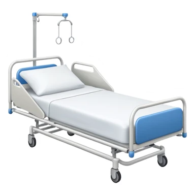 Create a hospital bed taken from a top angle sticker
