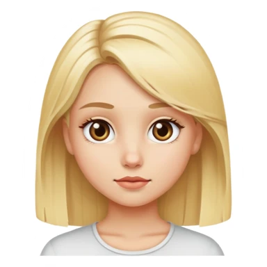 Blonde Girl with normal skin, with love eyes sticker