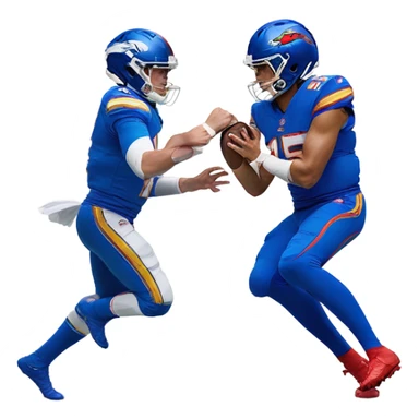 Josh Allen fighting Patrick Mahomes  sticker