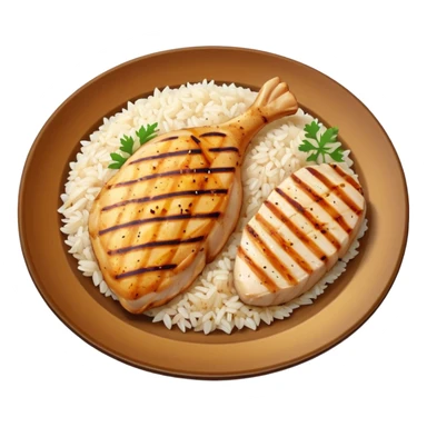 Rice and chicken breast  sticker