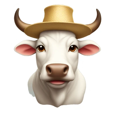 bull wearing hat sticker