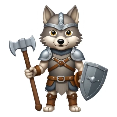 Wolf hold ban hammer Viking  sticker