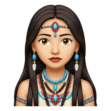 Native american woman light skinned sticker