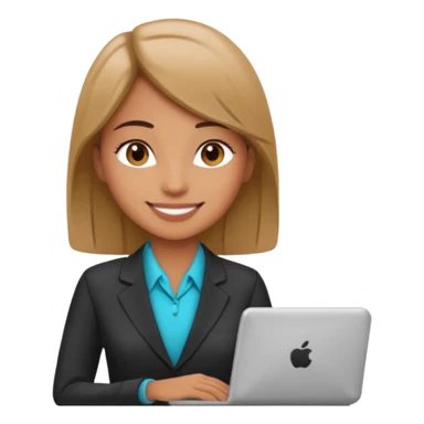 receptionist side profile standing sticker