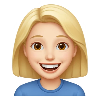 smiling and laughing with moving sticker