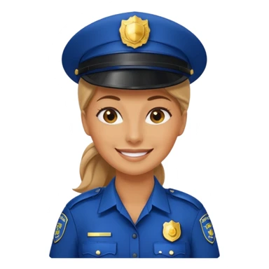 police woman without hat sticker
