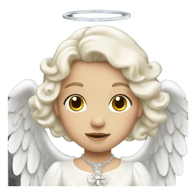 white Victorian Christmas Angel sticker
