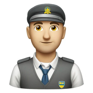An employee of the Ukrainian Railways sticker