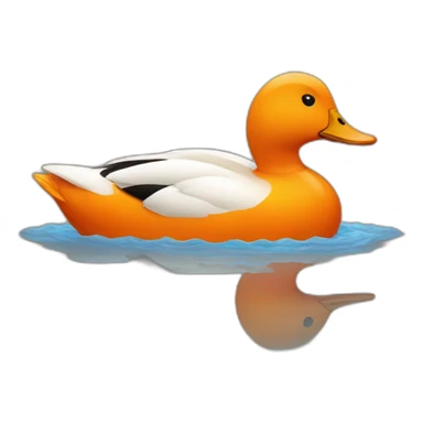 Un canard orange  sticker