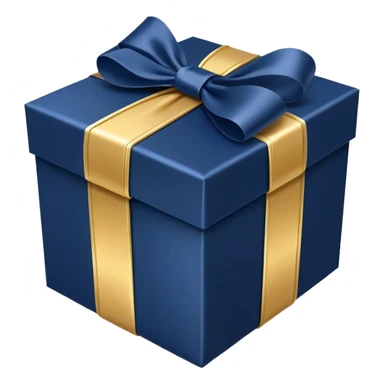 gift box dark blue sticker