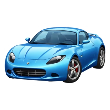 Blue sports car  sticker