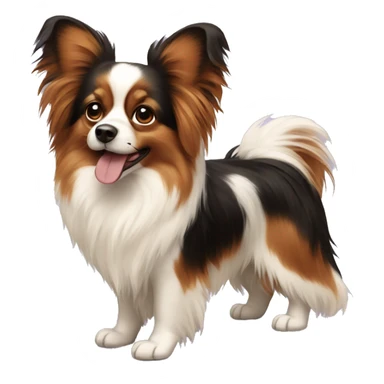dog Papillon sticker