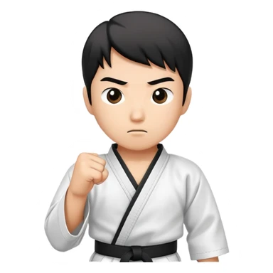 karate black belt character sticker