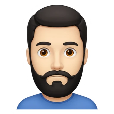 Hombre blanco con barba negra sticker