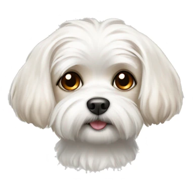 maltese dog with brown spots sticker