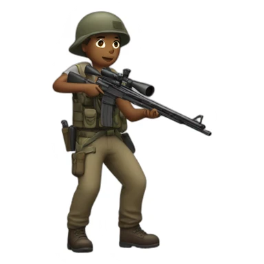 Rifle shooter sticker