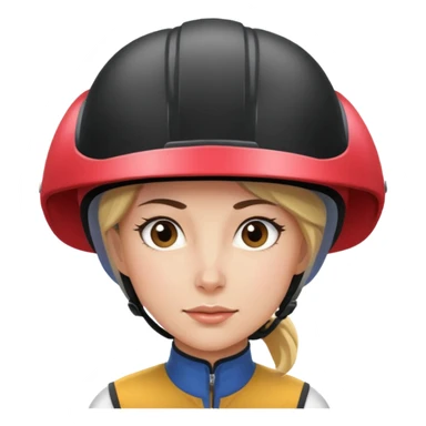  horse jockey woman face sticker