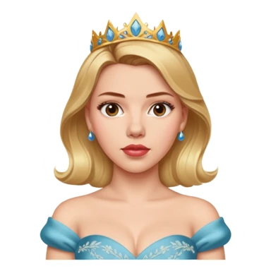 Scarlett Johansson in a princess dres sticker