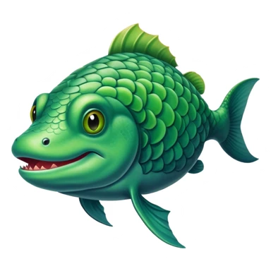 A misfit creature swims alone, unique and proud, showing that being different is its true strength sticker