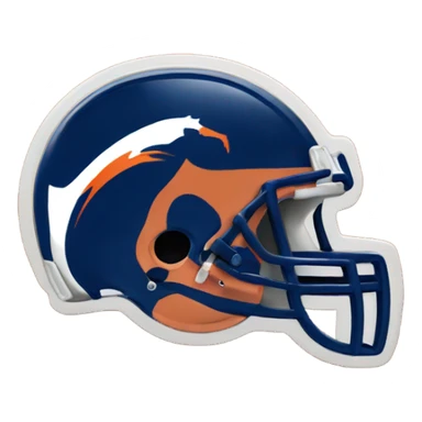  Bronco football logo sticker