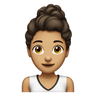 Una chica morena de pelo rizado marrón oscuro que el pelo le llegue hasta los hombros  sticker