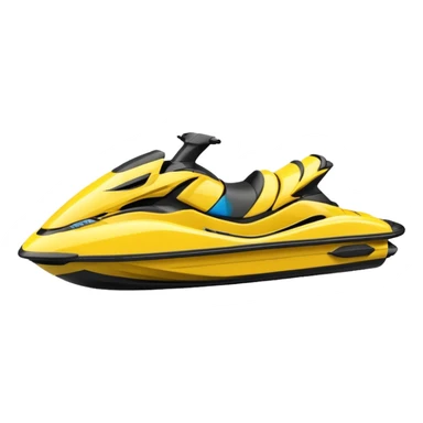 Black and yellow jetski  sticker