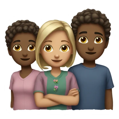 three siblings sticker