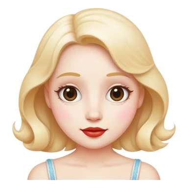 Cinematic Realistic Am√©lie Pop Culture Emoji, featuring a whimsical, charming portrayal inspired by the iconic French film rendered with delicate textures and nostalgic, soft lighting. sticker