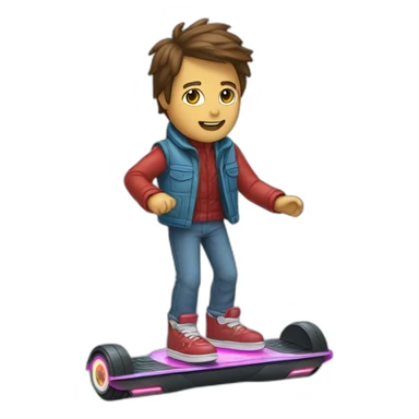 marty mcfly on a hoverboard sticker