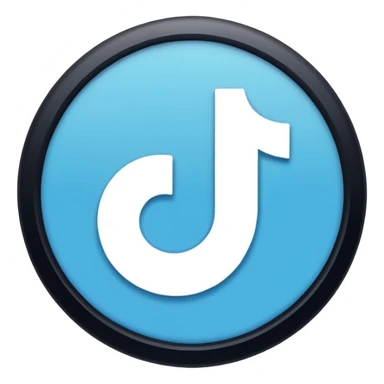 Verificación de tiktok en celeste con el check blanco sticker