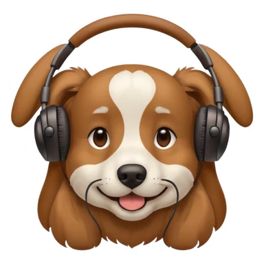 Dog with headphones  sticker