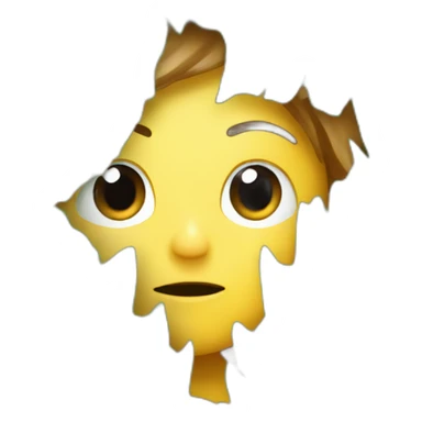 a person hiding behind a plant sticker