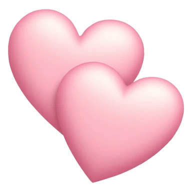 two pastel pink hearts sticker