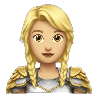 Blond Valkyrie with wings sticker