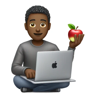 a person using an apple macbook and holding a credit card, like doing online shop sticker