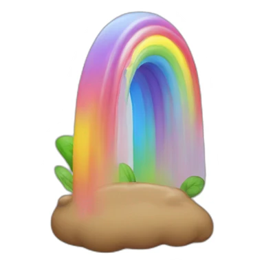 caca arc en ciel sticker